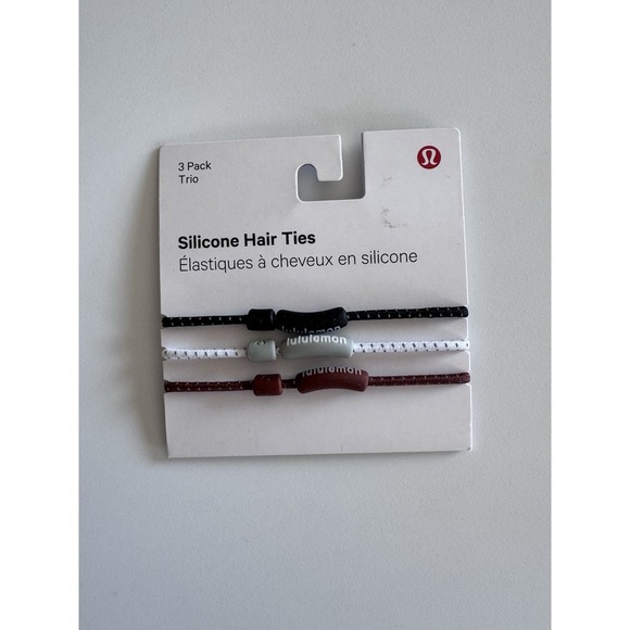 lululemon athletica Accessories - NWT Lululemon Silicone Hair Tie 3 Pack - Multi Color All Hair Types, Active
